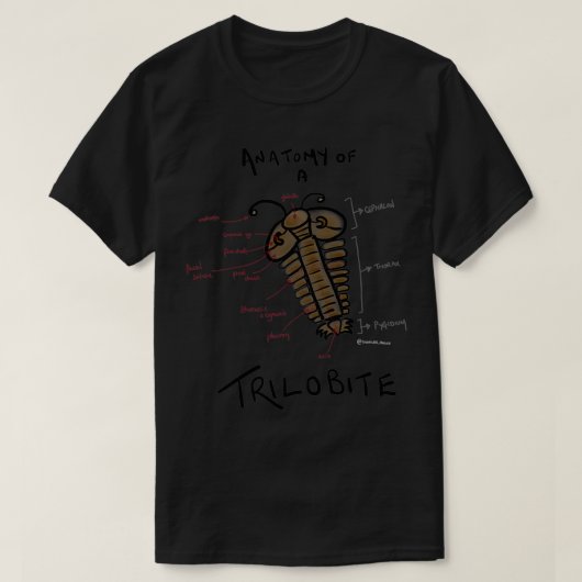 Anatomie eines Trilobits T-Shirt (Design vorne)
