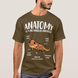 Anatomie eines verblüfften Drachen-Funny Reptile L T-Shirt