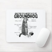 Anatomie eines Waldmurmeltiers oder eines Murmelti Mousepad (Mit Mouse)