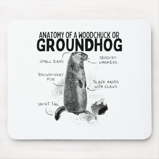 Anatomie eines Waldmurmeltiers oder eines Murmelti Mousepad (Vorne)