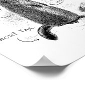 Anatomie eines Waldmurmeltiers oder eines Murmelti Poster (Ecke)