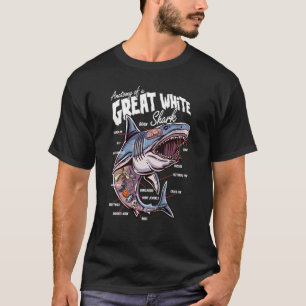 Anatomie eines Weißen Haifisches Educational 1 T-Shirt