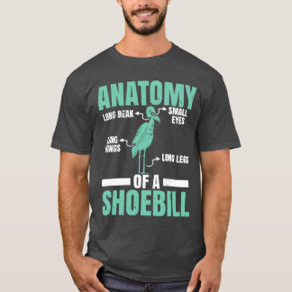 Anatomie eines Whalehead-Vogels im SchuppenStorch  T-Shirt