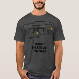 Anatomie eines wirklich schnellen Pew Pewer Gewehr T-Shirt