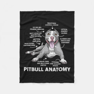 Anatomie Fun Bulldog Lover Dog Besitzer Fleecedecke