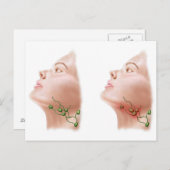 Anatomie geschwollener Lymphknoten Postkarte (Vorne/Hinten)