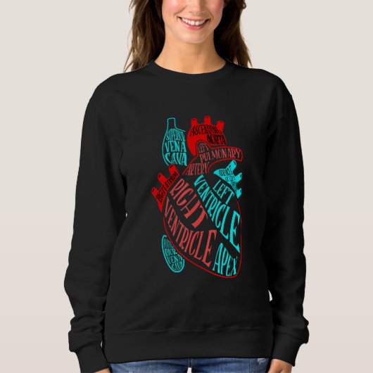 Anatomie Herz-Aorta Ärztekarte Krankenschwester Ka Sweatshirt (Vorderseite)