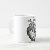 Anatomie-Herz-Bilder-Vintag Kaffeetasse (Vorderseite Links)