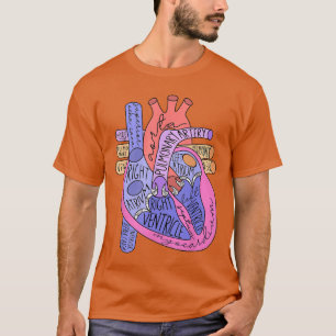 Anatomie Herz CVICU Kardiologie Krankenschwester A T-Shirt