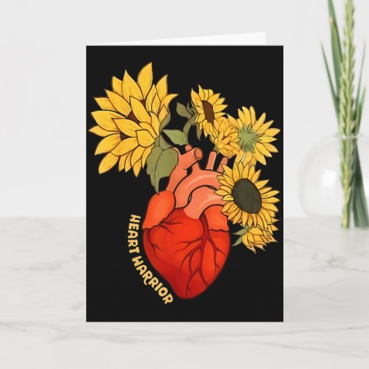 Anatomie Herz Krieger Sonnenblume Chd Herzkrankhei Karte (Vorderseite)