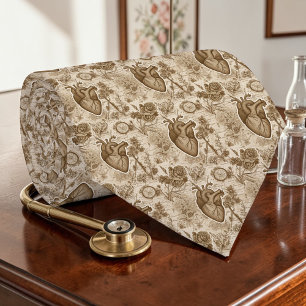 Anatomie-Herz-Wissenschaft-Krawatte im Vintage-Sti Krawatte