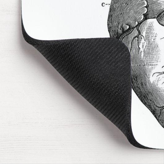 Anatomie-Herzbilder-Vintag Mousepad (Ecke)