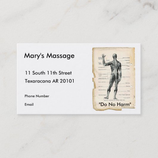 Anatomie-Hinterteil Terminkarte (Vorderseite)