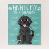 Anatomie Labrador Retriever Black Lab Besitzer Puzzle (Vertikal)