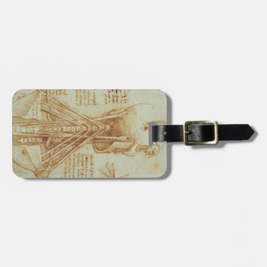 Anatomie LEONARDO DA Vinci- des Halses Gepäckanhänger (Vorderseite horizontal)