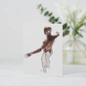 Anatomie männlicher Muskeln im Oberkörper 2 Postkarte (Stehend Vorderseite)
