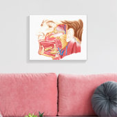 Anatomie menschlicher Speicheldrüsen Leinwanddruck (Insitu (Wohnzimmer))