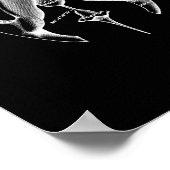 Anatomie menschlicher Ventrikeln in Schwarz-Weiß-P Poster (Ecke)