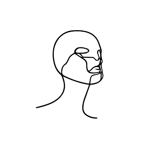 Anatomie minimale Linie Kunst Abstraktion eines Lg Fotodruck