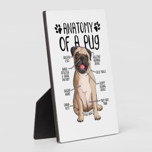 Anatomie Mops Hund Mops Liebhaber Schweiß Fotoplatte (Seite)