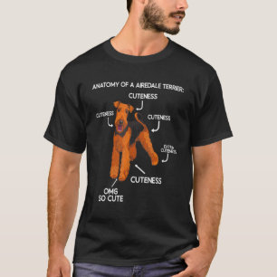 Anatomie Niedlich Airedale Terrier Dog T-Shirt