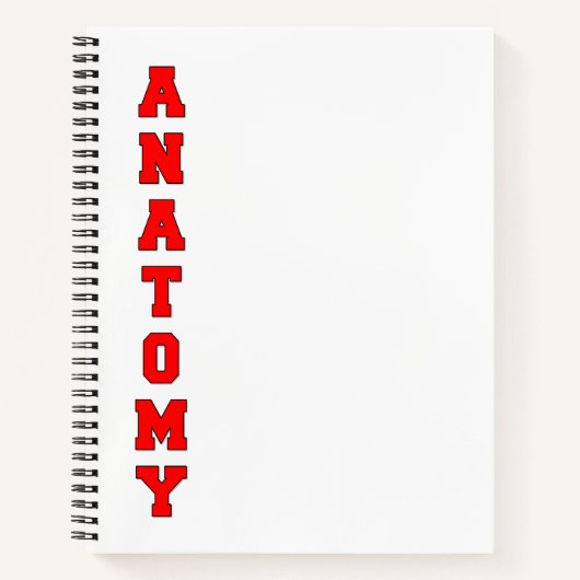 Anatomie Notizblock (Vorderseite)
