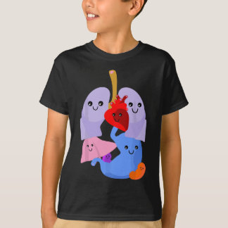 Anatomie Physiologie Herz Lunge Vitale Organe Illu T-Shirt