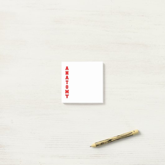 Anatomie Post-it Klebezettel (Auf Schreibtisch)