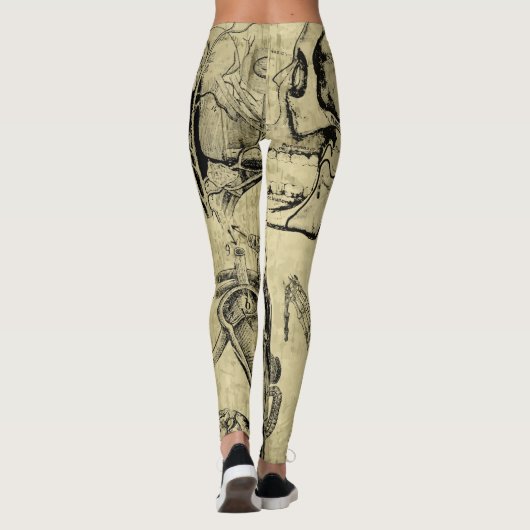 Anatomie Print-Leggings Leggings (Rückseite)