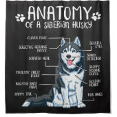 Anatomie Siberischer Husky| Eigenhändlerin Duschvorhang (Vorderseite)