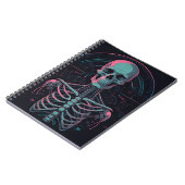 Anatomie Skeleton Cyber Art Notizblock (Linke Seite)