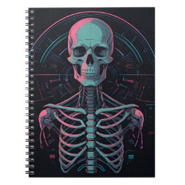 Anatomie Skeleton Cyber Art Notizblock