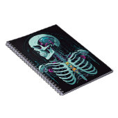 Anatomie Skeleton Cyber Art Notizblock (Rechte Seite)