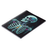 Anatomie Skeleton Cyber Art Notizblock (Linke Seite)