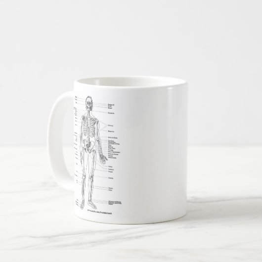 ANATOMIE-SKELETON T - SHIRTS UND GESCHENKE KAFFEETASSE (Vorderseite Links)