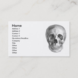 Anatomie-Skizze eines menschlichen Schädels Visitenkarte