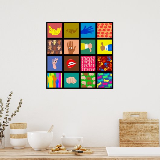 Anatomie Tile Wallpaper Poster (Küche)