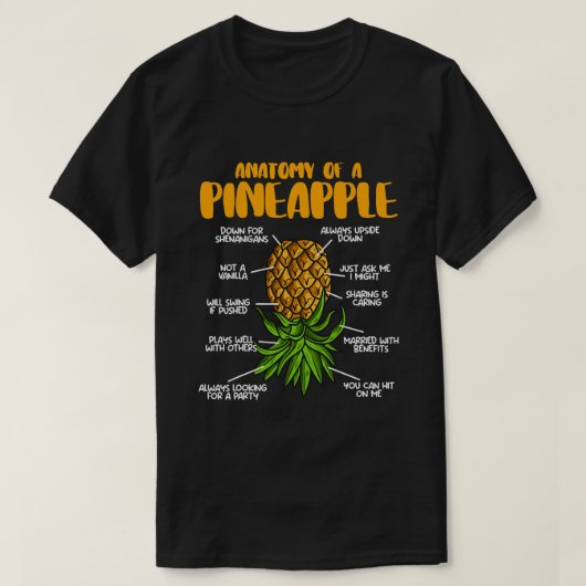 Anatomie von Ananas T-Shirt (Design vorne)