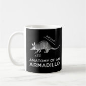 Anatomie von Armadillo Funny Texas Armadillos Wild Kaffeetasse (Links)