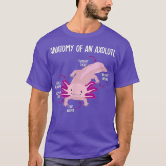 Anatomie von Axolotl für Kinder Aquarium T-Shirt