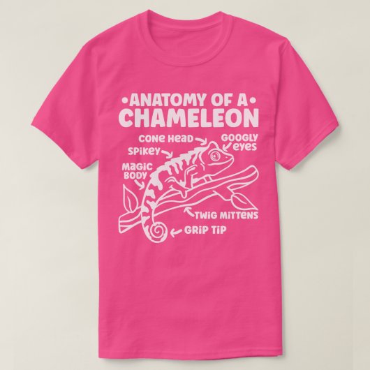 Anatomie von Chameleon 1 T-Shirt (Design vorne)