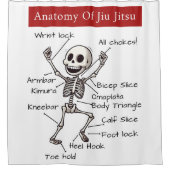 Anatomie von Jiu Jitsu BJJ Skeleton Submission Gui Duschvorhang (Vorderseite)