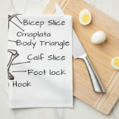 Anatomie von Jiu Jitsu BJJ Skeleton Submission Gui Geschirrtuch (Viertel Falte)