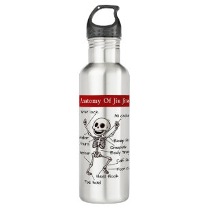 Anatomie von Jiu Jitsu Einsendungen Funny Gym Edelstahlflasche