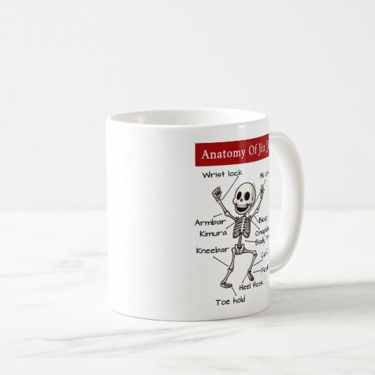 Anatomie von Jiu Jitsu Einsendungen Funny Kaffeetasse (VorderseiteRechts)