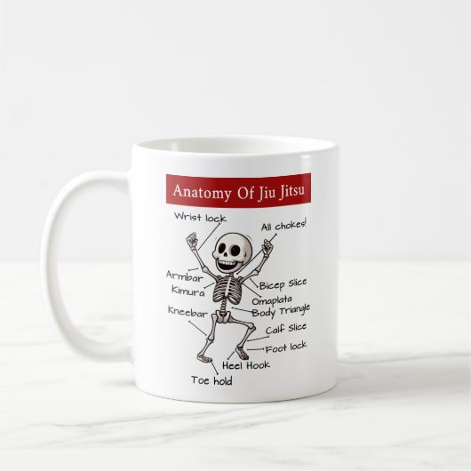 Anatomie von Jiu Jitsu Einsendungen Funny Kaffeetasse (Links)