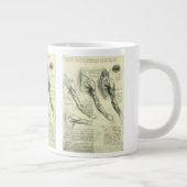 Anatomie von Leonardo da Vinci Jumbo-Tasse (Rechts)