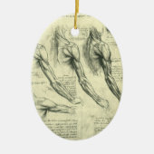 Anatomie von Leonardo da Vinci Keramikornament (Vorne)