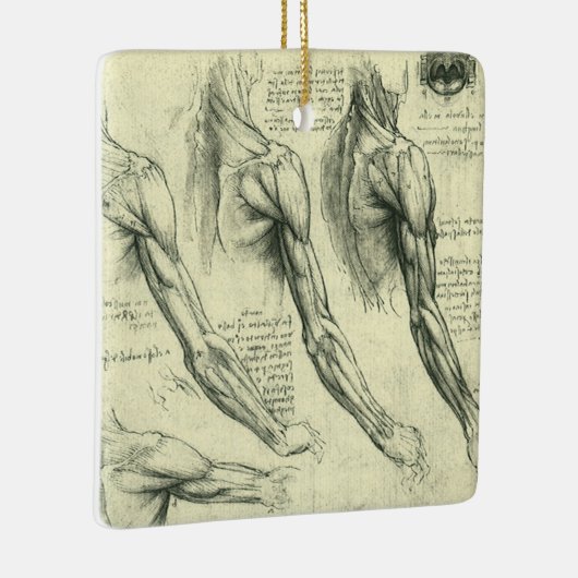 Anatomie von Leonardo da Vinci Keramikornament (Rechts)