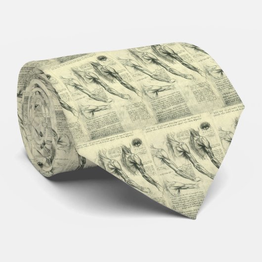 Anatomie von Leonardo da Vinci Krawatte (Gerollt)